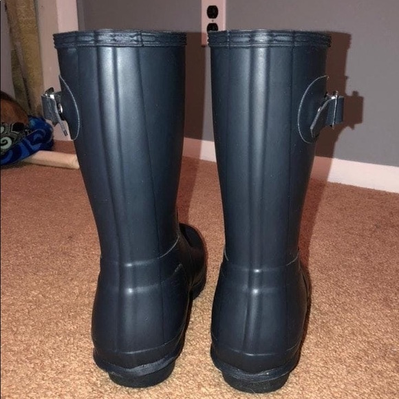 Navy Blue Hunter Boots - Picture 3 of 4
